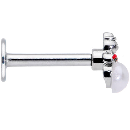 16G 5/16 Pearlescent Orb Snowman Christmas Labret Monroe Tragus