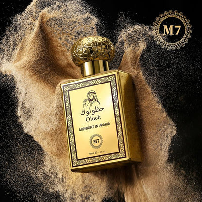 Oluck Perfume M7 (Midnight in Arabia) Cologne for Women & Men, Lemon Pineapple Nutmeg Cedarwood Vanilla Notes, Middle Eastern Fragrance