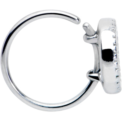 20G 5/16 Iridescent Crescent Moon Nose Hoop