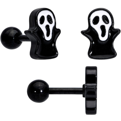 16G 20G Black Halloween Cartilage Labret Nose Ring Set of 3