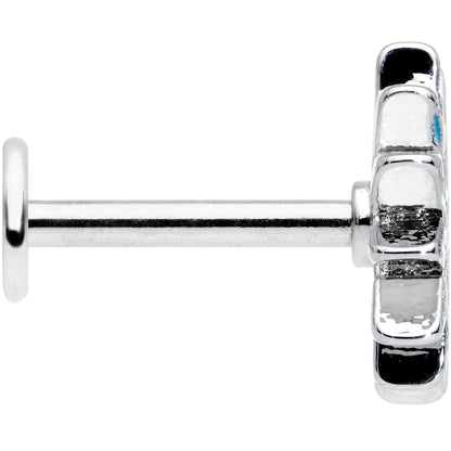 16G 5/16 Blue Winter Snowflake Christmas Labret Monroe Tragus