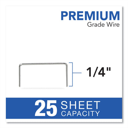 Swingline Desktop Electric Stapler Cartridge, 0.25" Leg, 0.5" Crown, Steel, 1,500/Cartridge, 2 Cartridges/Box, 3000/Box