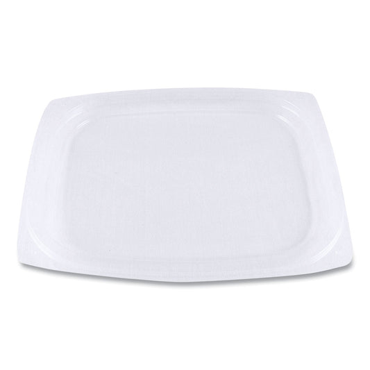 World Centric PLA Rectangular Deli Container Lids, 4.8 x 5.9 x 0.3, Clear, Plastic, 900/Carton
