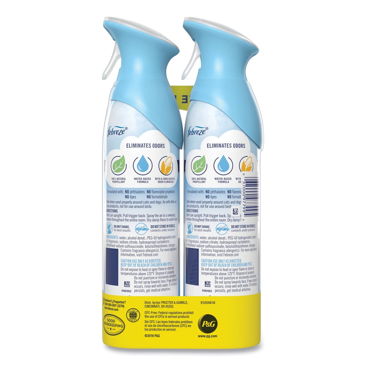 Febreze AIR, Linen and Sky, 8.8 oz Aerosol Spray, 2/Pack, 6 Pack/Carton