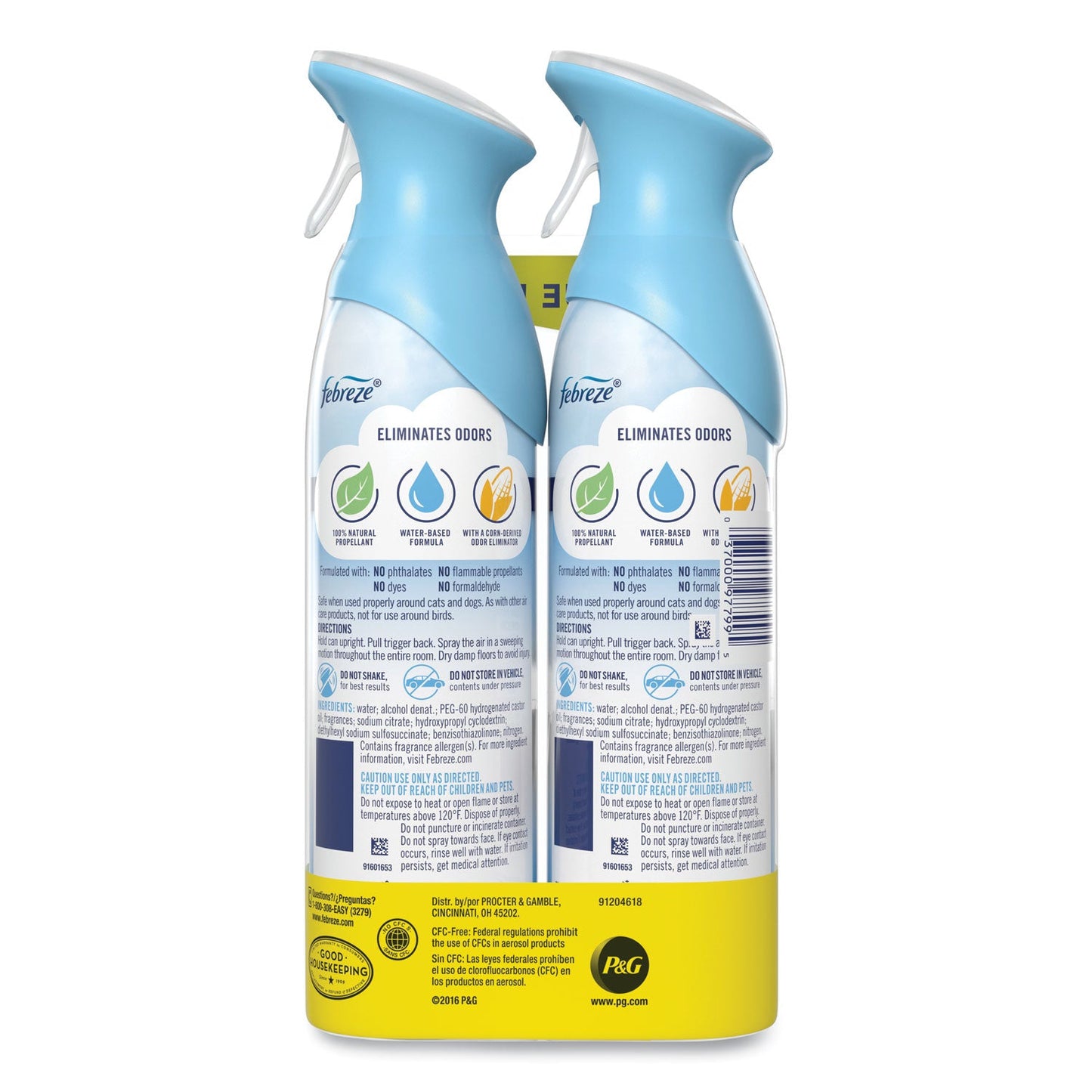 Febreze AIR, Linen and Sky, 8.8 oz Aerosol Spray, 2/Pack