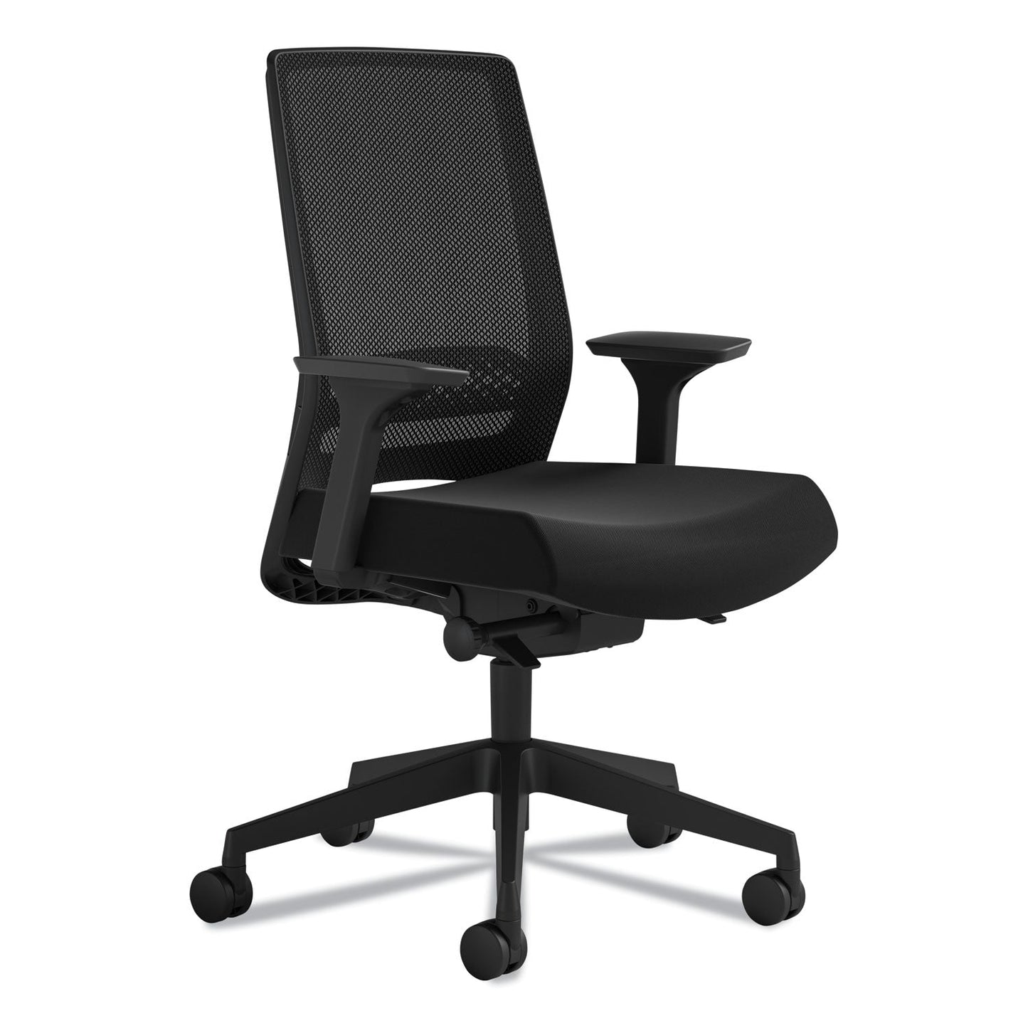 Safco Medina Deluxe Task Chair, Supports Up to 275 lb, 18" to 22" Seat Height, Black