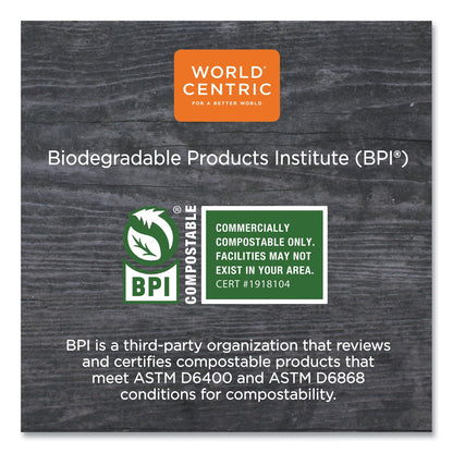 World Centric TPLA Compostable Cutlery, Knife, 6.7", White, 1,000/Carton