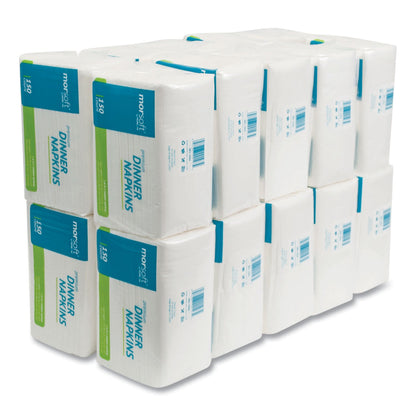 Morcon Tissue Morsoft Dinner Napkins, 2-Ply, 14.5 x 16.5, White, 3,000/Carton