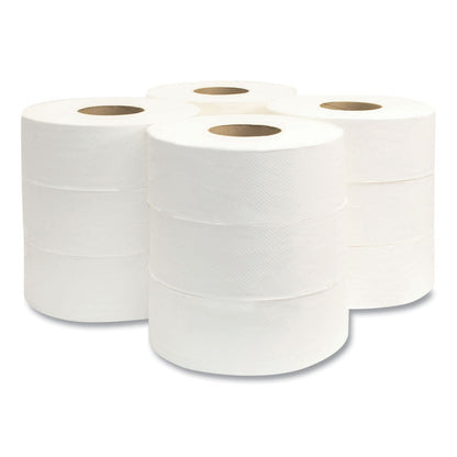 Morcon Tissue Jumbo Bath Tissue, Septic Safe, 2-Ply, White, 3.3" x 700 ft, 12 Rolls/Carton