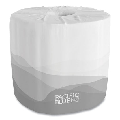 Georgia Pacific Pacific Blue Basic Bathroom Tissue, Septic Safe, 1-Ply, White, 1,210 Sheets/Roll, 80 Rolls/Carton