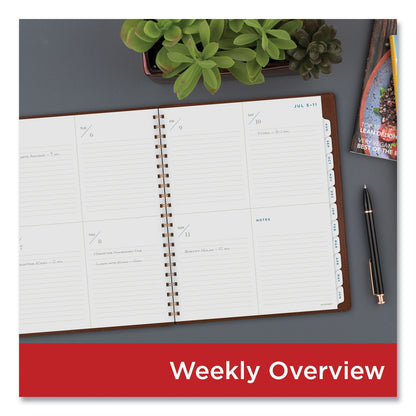 AT-A-GLANCE Signature Collection Academic Weekly/Monthly Planners, 11.5 x 8, Distressed Brown Cover, 13-Month (July-July): 2022-2023