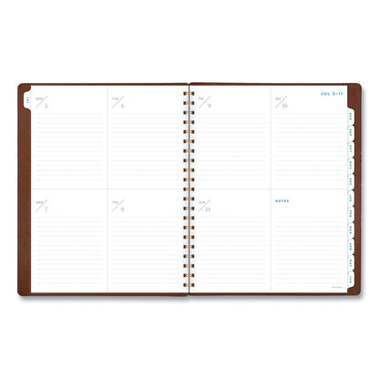 AT-A-GLANCE Signature Collection Academic Weekly/Monthly Planners, 11.5 x 8, Distressed Brown Cover, 13-Month (July-July): 2022-2023