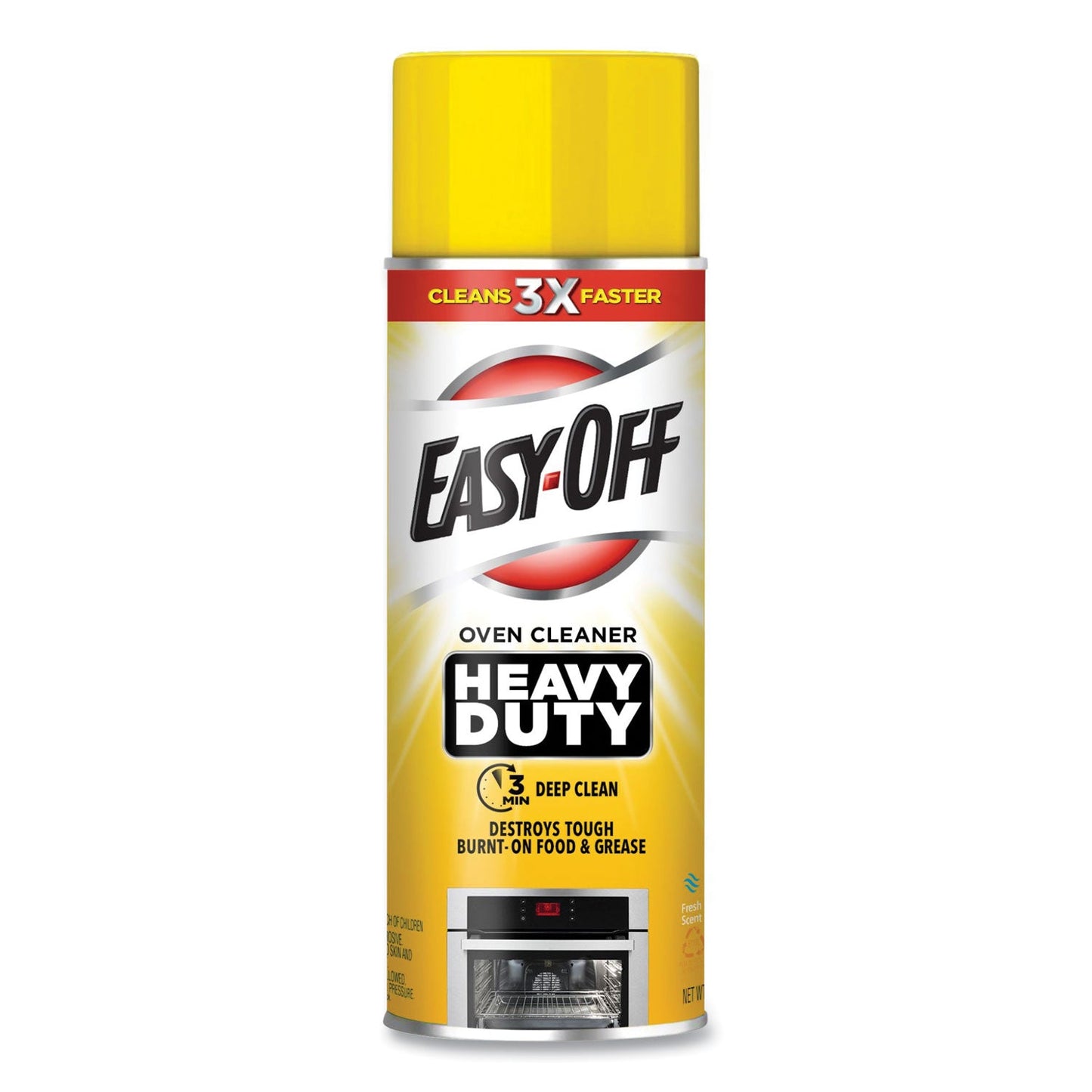 EASY-OFF Heavy Duty Oven Cleaner, Fresh Scent, Foam, 14.5 oz Aerosol Spray, 6/Carton