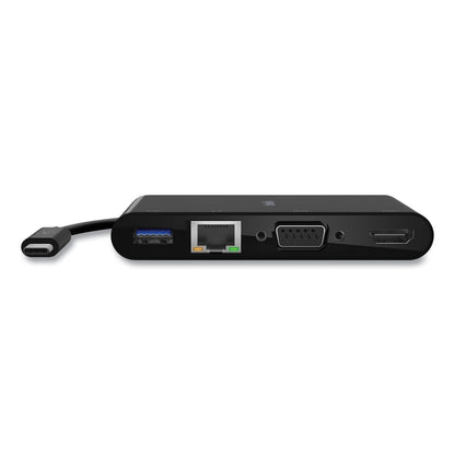 Belkin USB-C Multimedia Adapter, HDMI/Ethernet/USB-A/USB-C/VGA, 4.33", Black