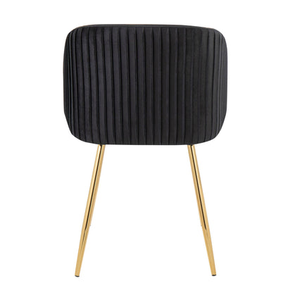Fran - Pleated Waves Contemporary Chair (Set of 2)