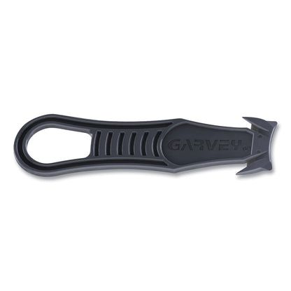 Garvey Safety Cutter Box Cutter Knife with Double Shielded Blade, 4" Plastic Handle, Black, 5/Pack
