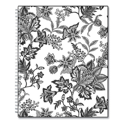 Blue Sky Analeis Create-Your-Own Cover Weekly/Monthly Planner, Floral, 11 x 8.5, White/Black/Coral, 12-Month (July-June): 2022-2023
