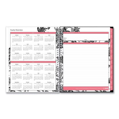 Blue Sky Analeis Create-Your-Own Cover Weekly/Monthly Planner, Floral, 11 x 8.5, White/Black/Coral, 12-Month (July-June): 2022-2023