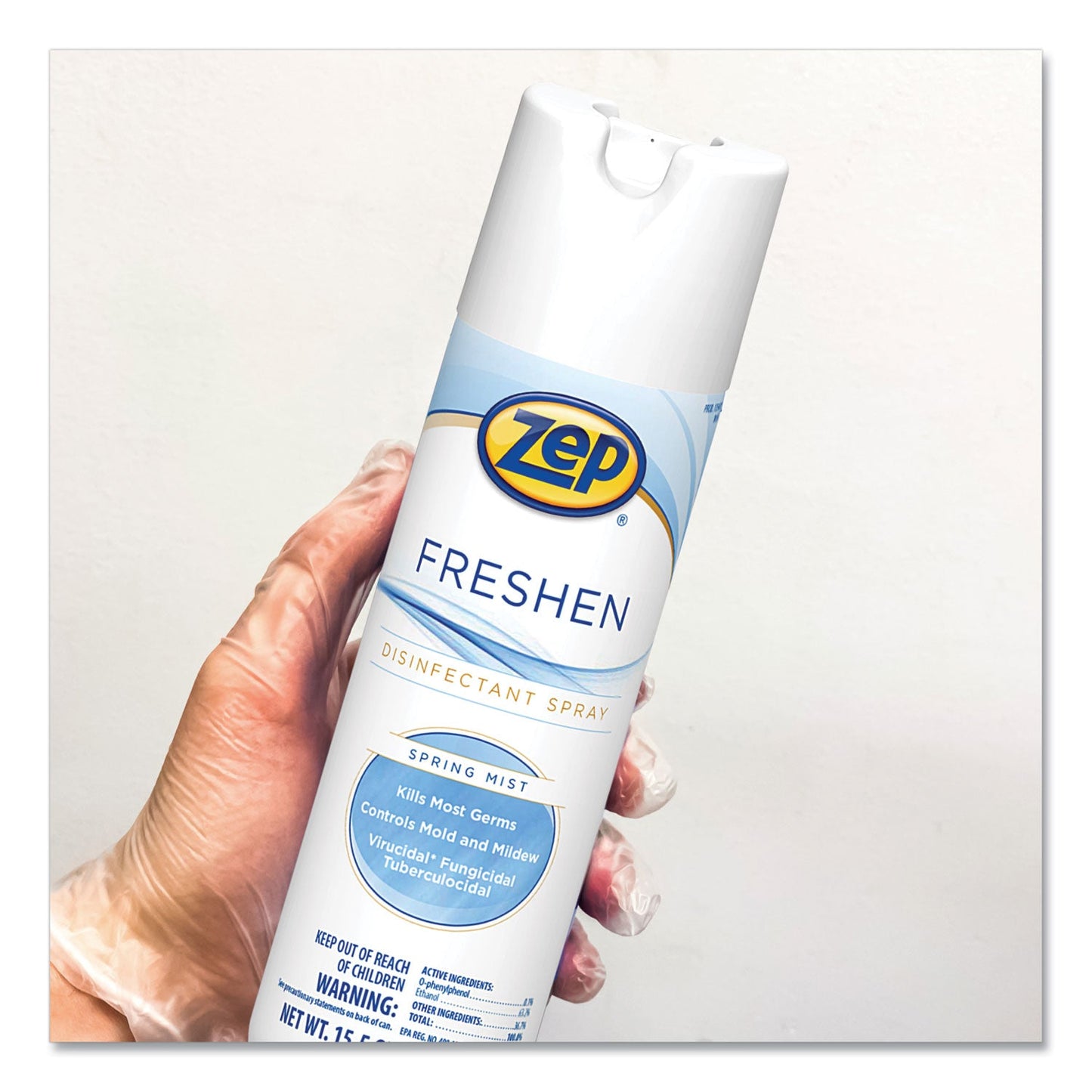 Zep Freshen Disinfectant Spray, Spring Mist, 15.5 oz Aerosol Spray