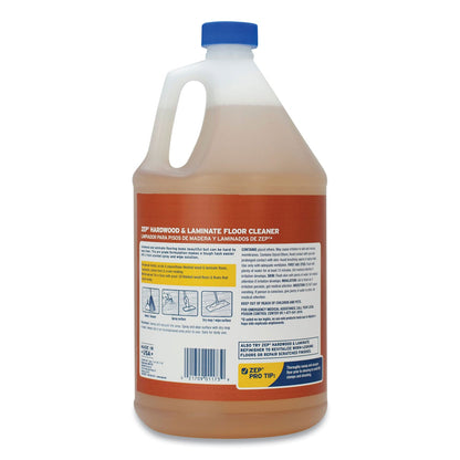 Zep Commercial Hardwood and Laminate Cleaner, Fresh Scent, 1 gal, 4/Carton