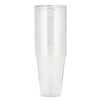 Dixie Clear Plastic PETE Cups, 16 oz, 25/Sleeve, 20 Sleeves/Carton