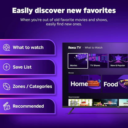 Roku Smart TV 2025 – 43-Inch Select Series, 4K HDR TV – tv with Enhanced Voice Remote – Flat Screen LED Television with Wi-Fi for Streaming Live Local News, Sports, Family Entertainment