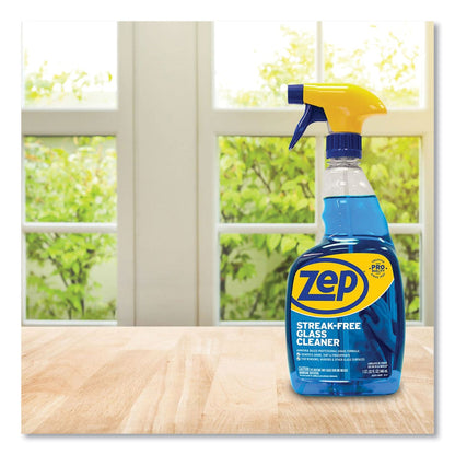 Zep Commercial Streak-Free Glass Cleaner, Pleasant Scent, 32 oz Spray Bottle