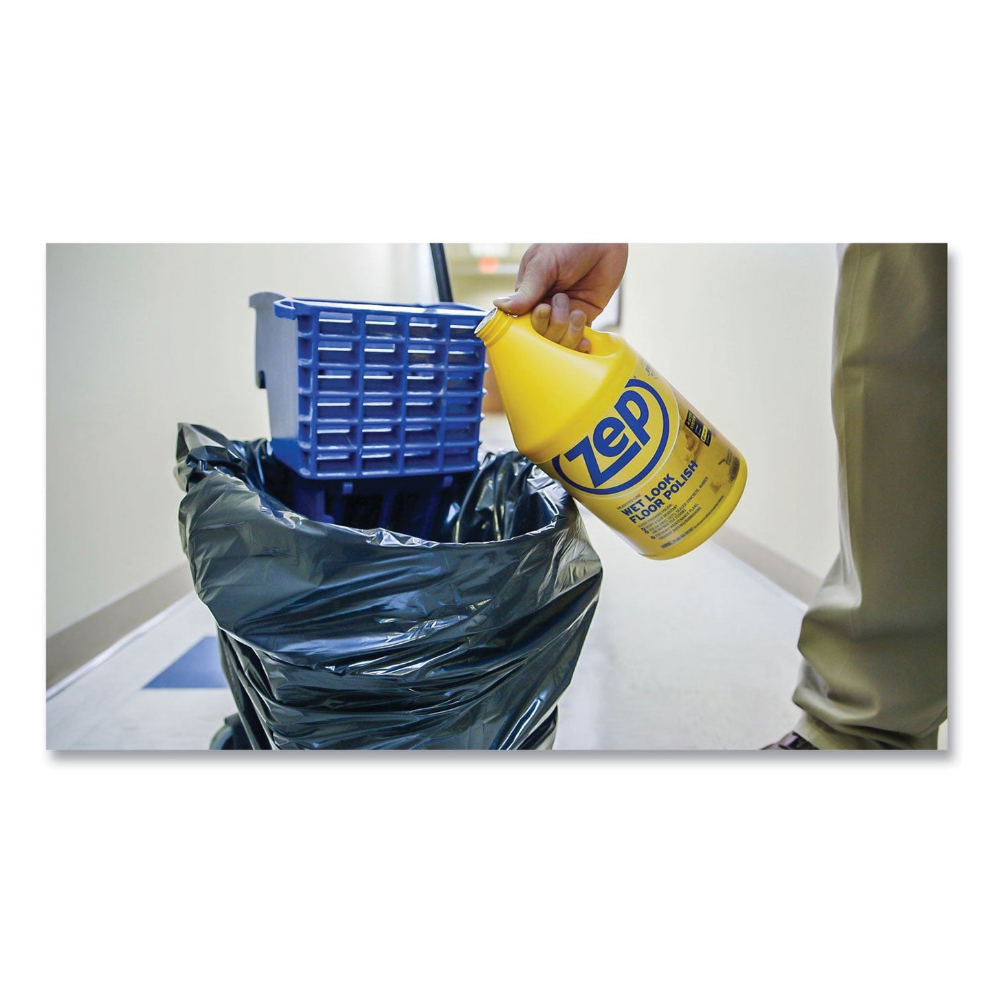 Zep Commercial Wet Look Floor Polish, 1 gal Bottle