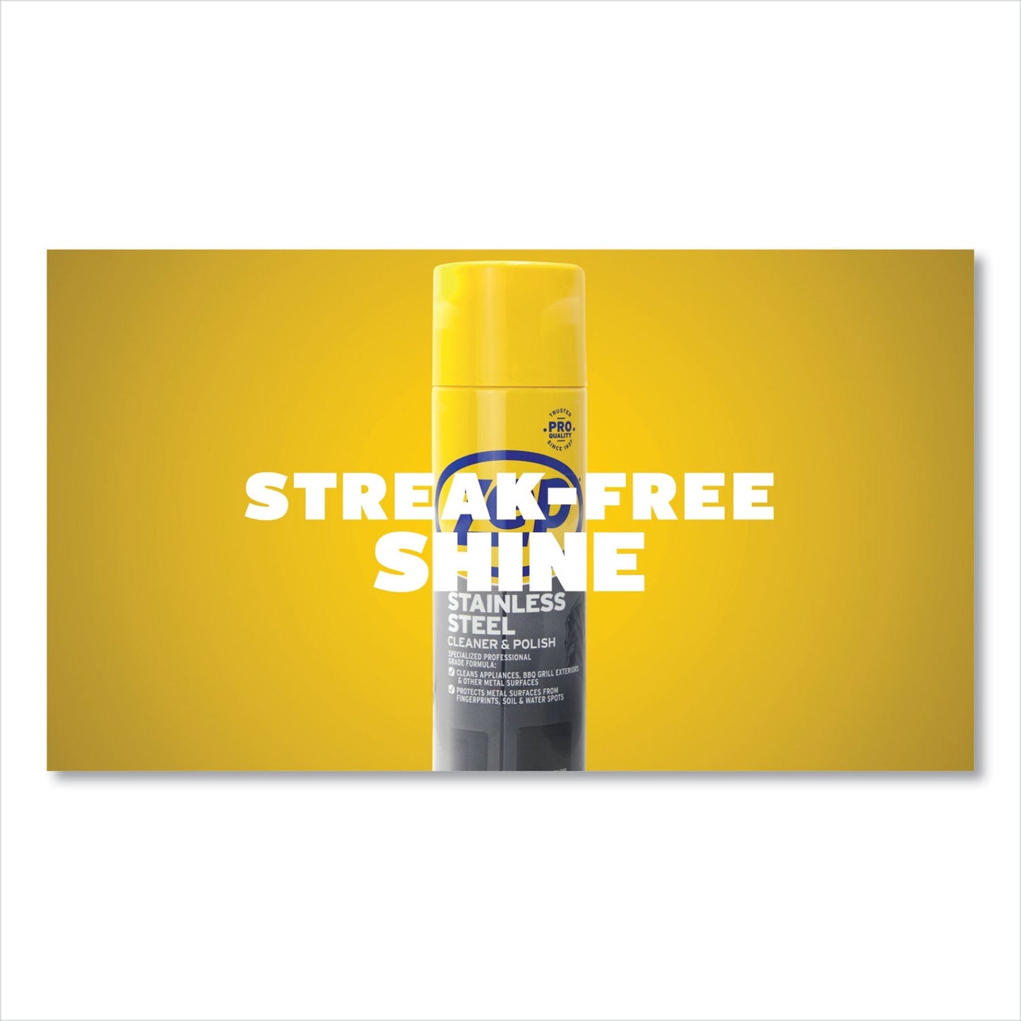 Zep Commercial Stainless Steel Polish, 14 oz Aerosol Spray, 12/Carton