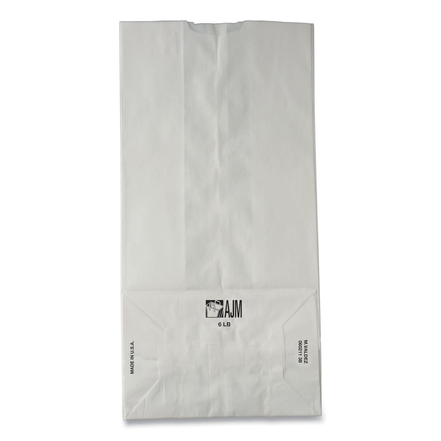 General Grocery Paper Bags, 35 lb Capacity, #6, 6" x 3.63" x 11.06", White, 500 Bags