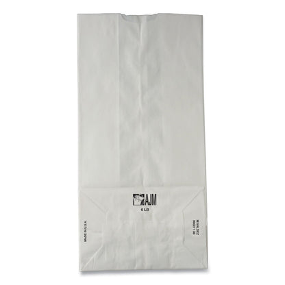 General Grocery Paper Bags, 35 lb Capacity, #6, 6" x 3.63" x 11.06", White, 500 Bags