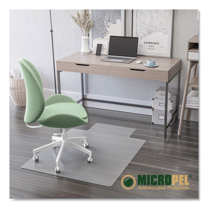 deflecto Antimicrobial Chair Mat, Rectangular, 48 x 36, Clear