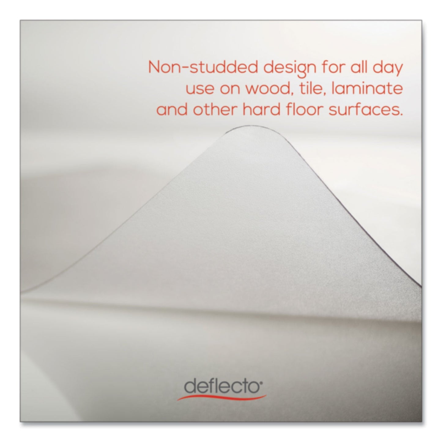 deflecto Antimicrobial Chair Mat, Rectangular, 48 x 36, Clear