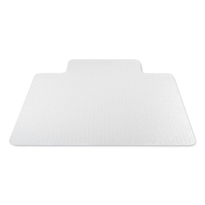 deflecto Antimicrobial Chair Mat, Medium Pile Carpet, 48 x 36, Lipped, Clear