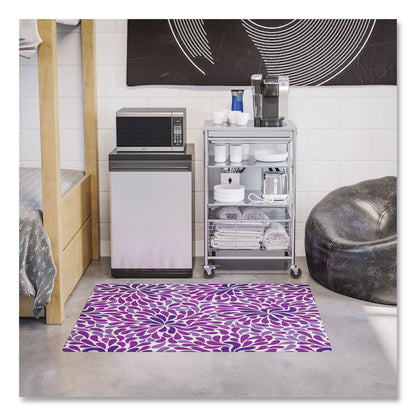 deflecto FashionMat Chair Mat, Rectangular, 35 x 40, Rain