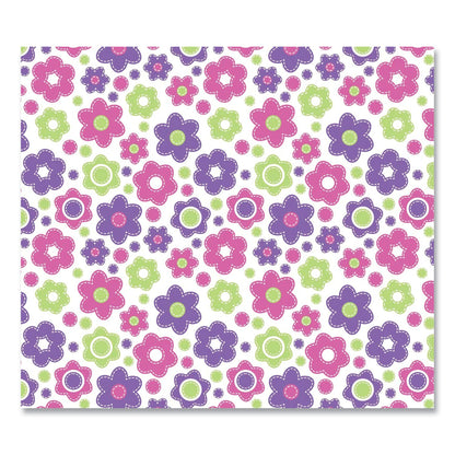 deflecto FashionMat Chair Mat, Rectangular, 35 x 40, Daisies