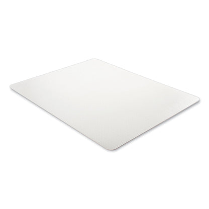 deflecto Antimicrobial Chair Mat, Medium Pile Carpet, 60 x 46, Rectangular, Clear