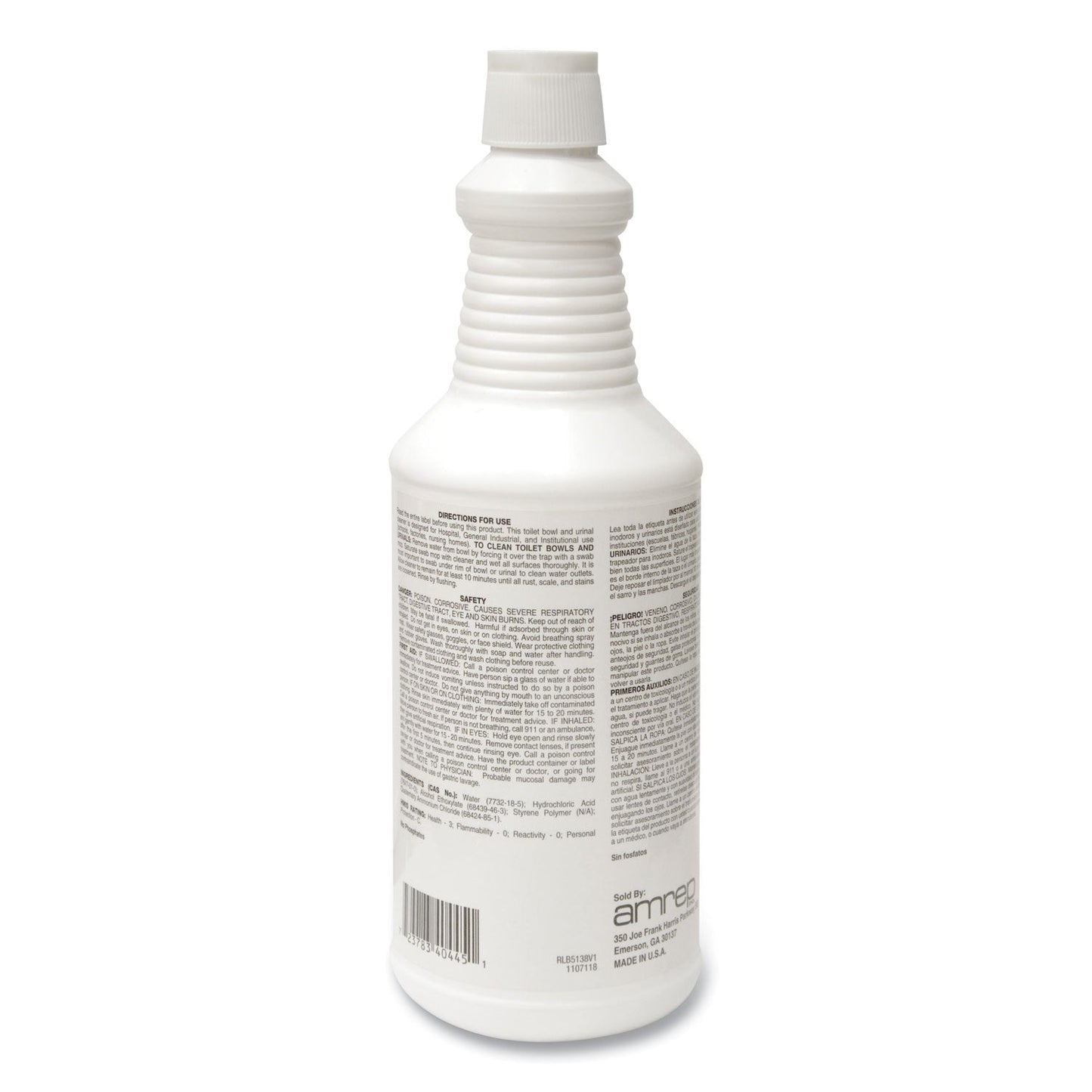 Misty Bolex 23 Percent Hydrochloric Acid Bowl Cleaner, Wintergreen, 32oz, 12/Carton