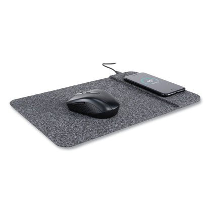 Allsop Powertrack Wireless Charging Mouse Pad, 13 x 8.75, Gray