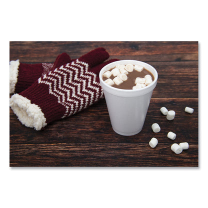Dart Foam Drink Cups, 12 oz, White, 1,000/Carton