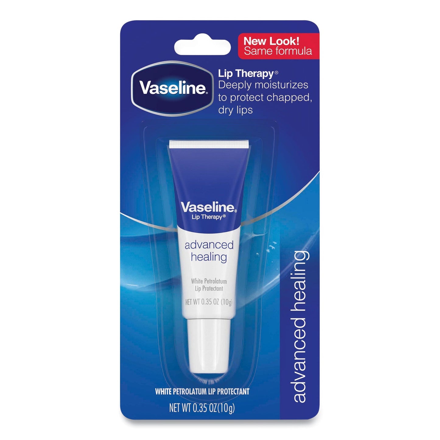 Vaseline Lip Therapy Advanced Lip Balm, Original, 0.35 oz Tube, 72/Carton