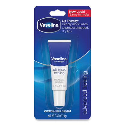 Vaseline Lip Therapy Advanced Lip Balm, Original, 0.35 oz Tube, 72/Carton