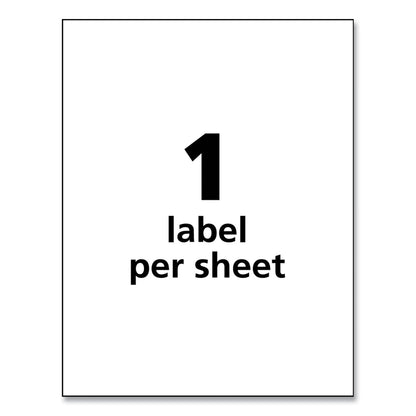 Avery UltraDuty GHS Chemical Waterproof and UV Resistant Labels, 8.5 x 11, White, 50/Pack