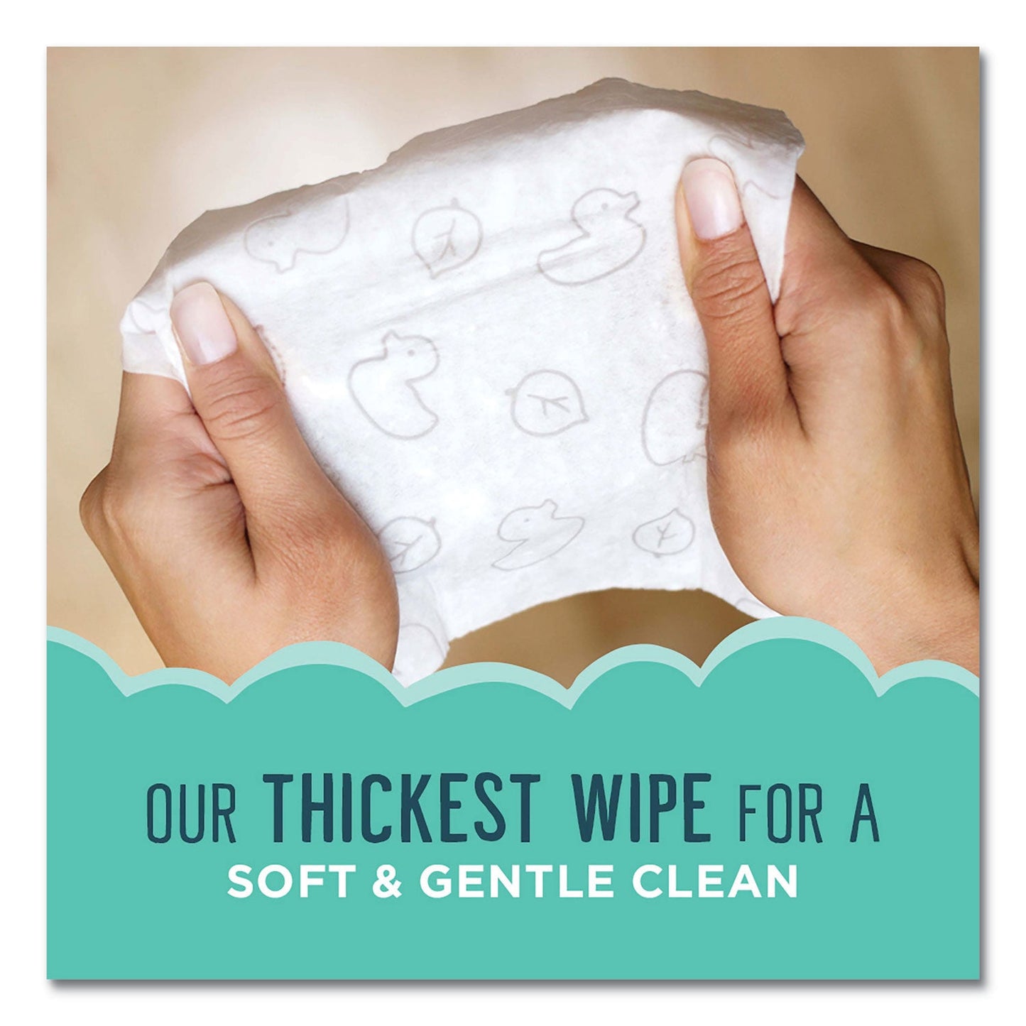 Seventh Generation Free and Clear Baby Wipes, 7 x 7, Unscented, White, 64/Flip Top Pack, 12 Packs/Carton
