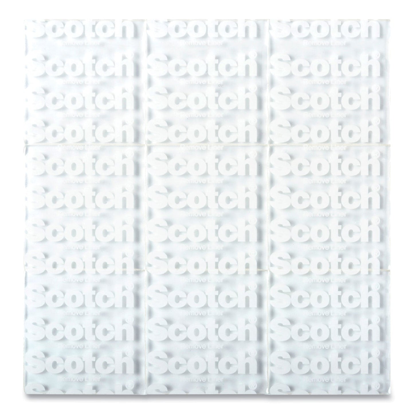 Scotch Restickable Mounting Tabs, Removable, Repositionable, Holds Up to 1 lb (4 Tabs), 1 x 1, Clear, 18/Pack