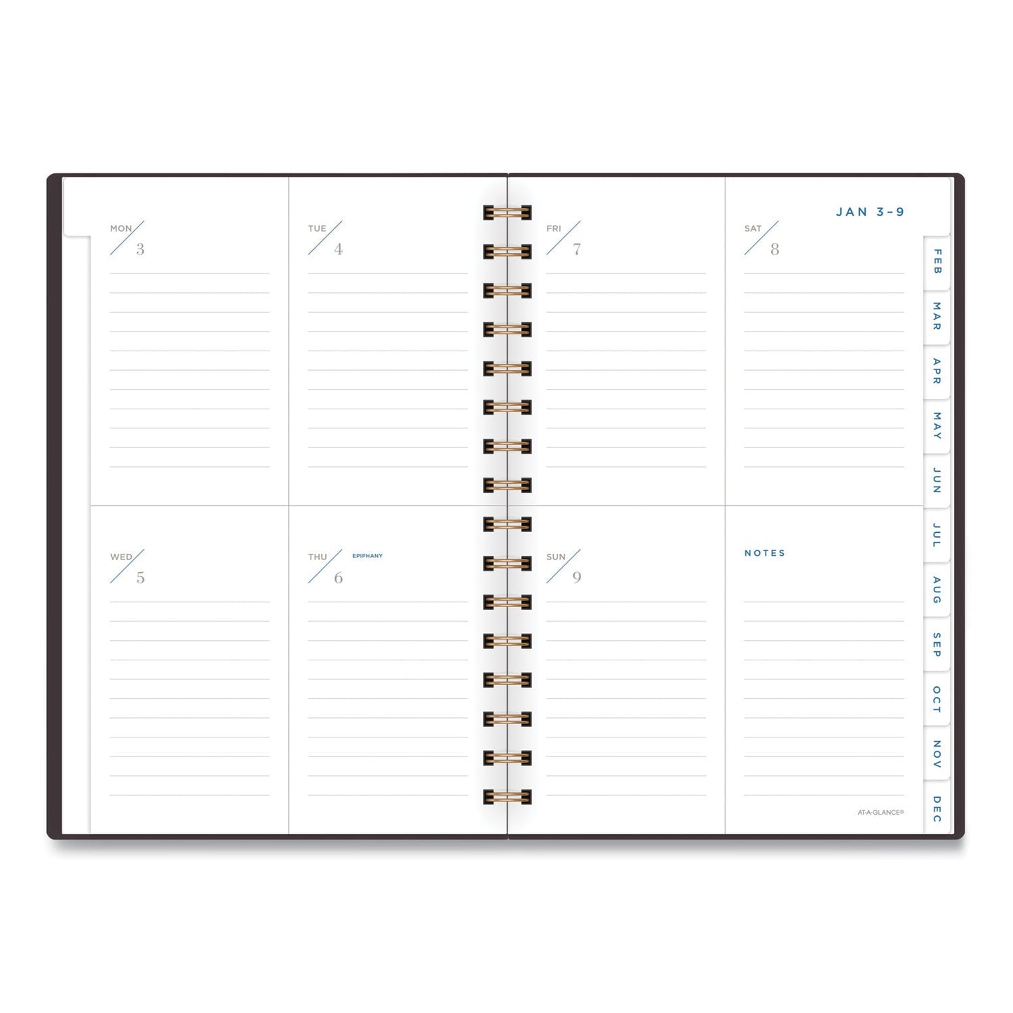 AT-A-GLANCE Signature Lite Weekly/Monthly Planner, 8.5 x 5.75, Maroon Cover, 12-Month (Jan to Dec): 2023