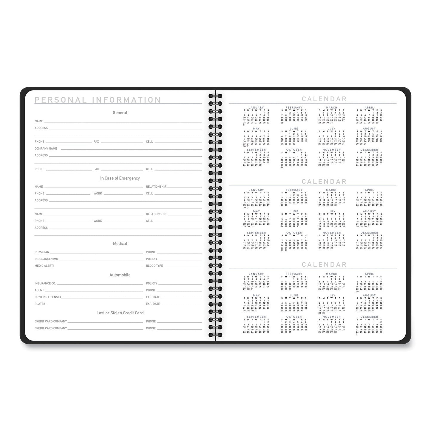 AT-A-GLANCE Contemporary Lite Weekly/Monthly Planner, 11 x 8.25, Black Cover, 12-Month (Jan to Dec): 2023