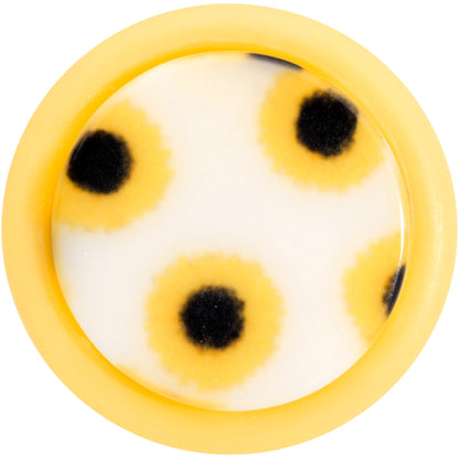 Yellow White Scores of Sunflowers Cheater Plug Set