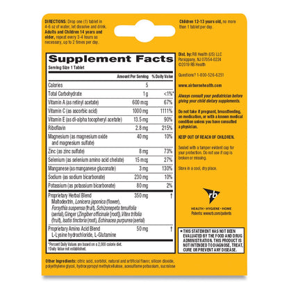 Airborne Immune Support Effervescent Tablet, Zesty Orange, 20 Count