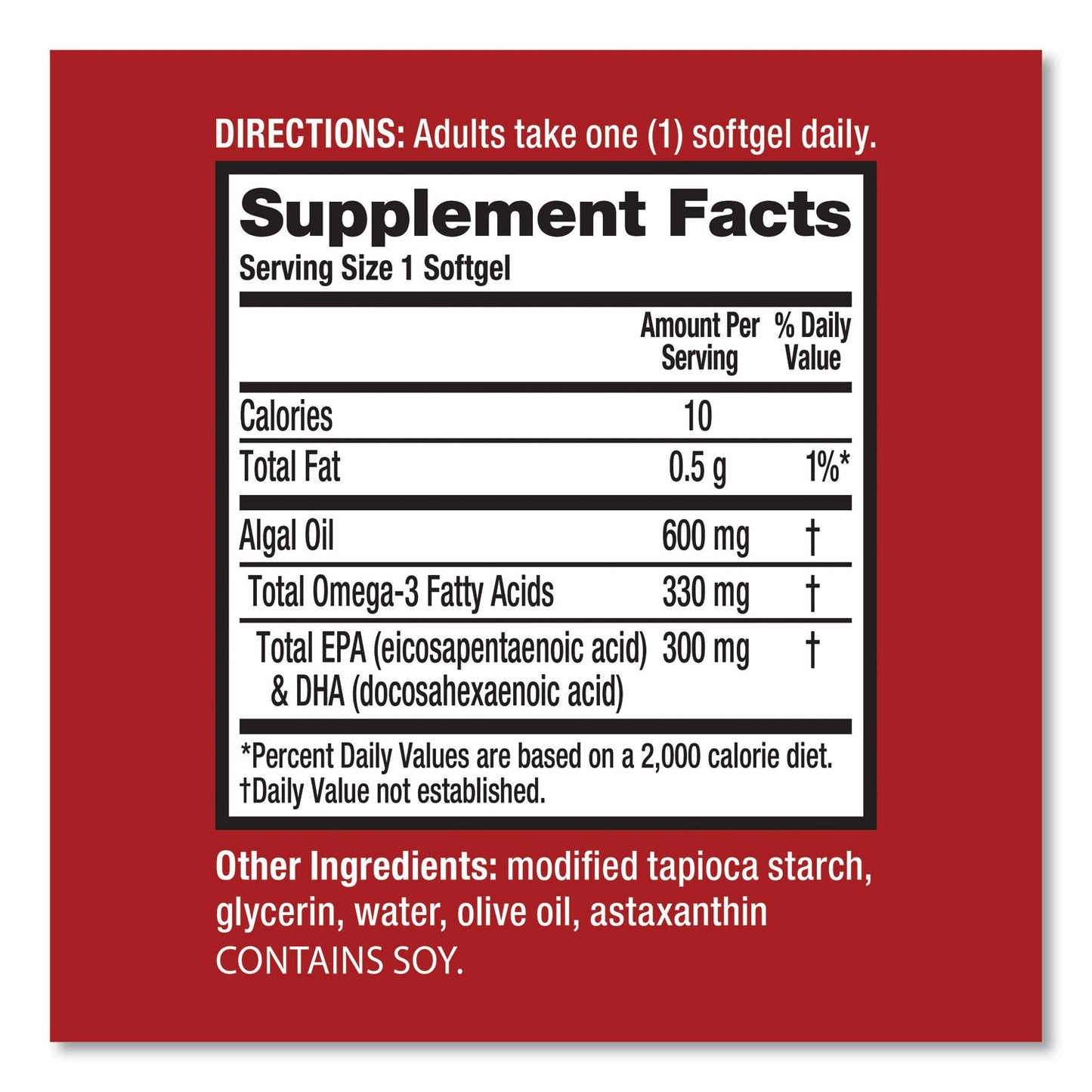MegaRed Advanced Omega-3 Algae Oil, 50 Count